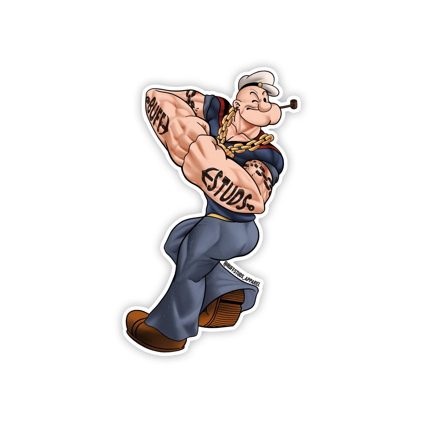 POPDADDY CHARACTER STICKER Buff Studs