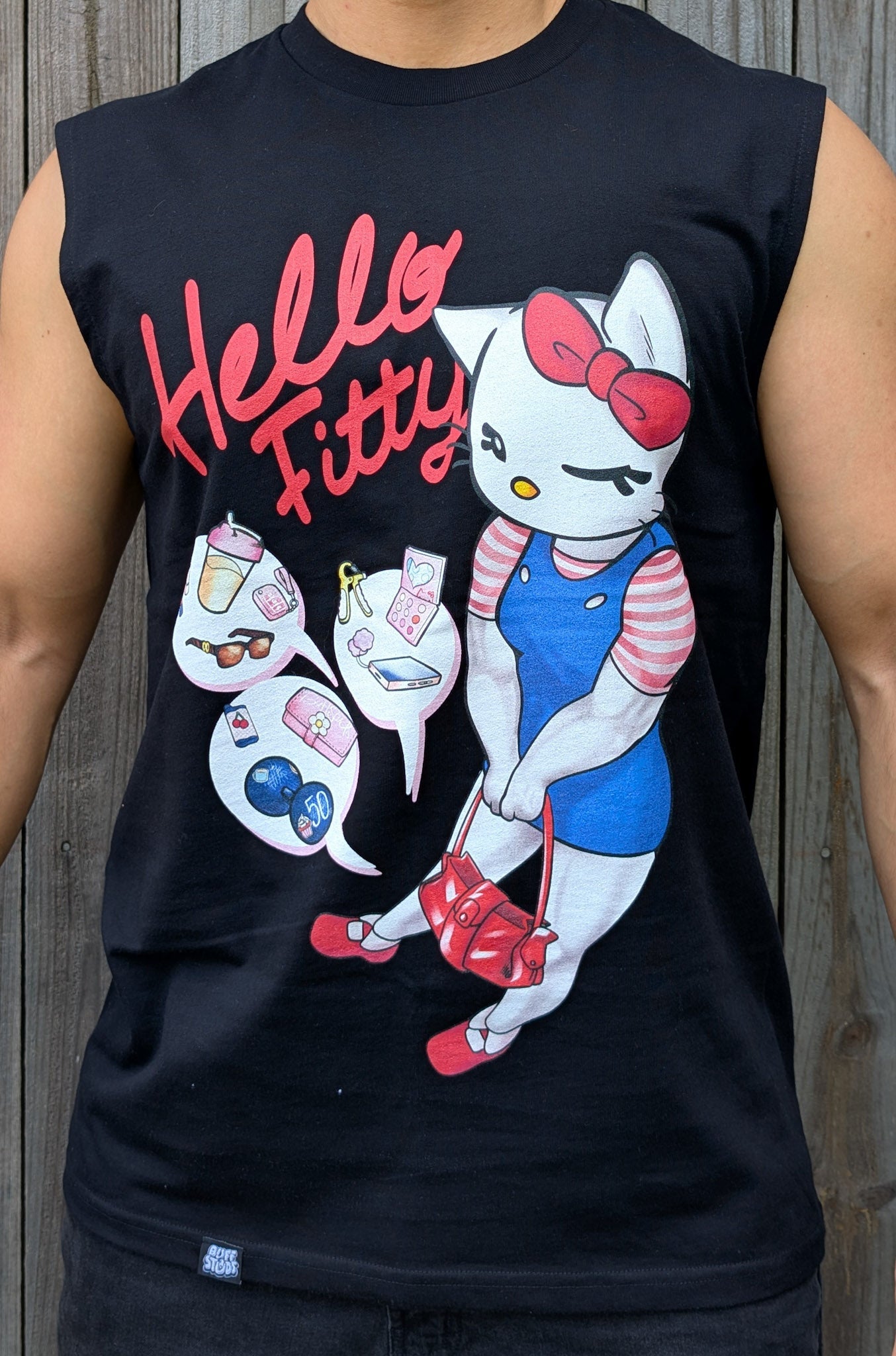 HELLO FITTY BUFF TANK Buff Studs