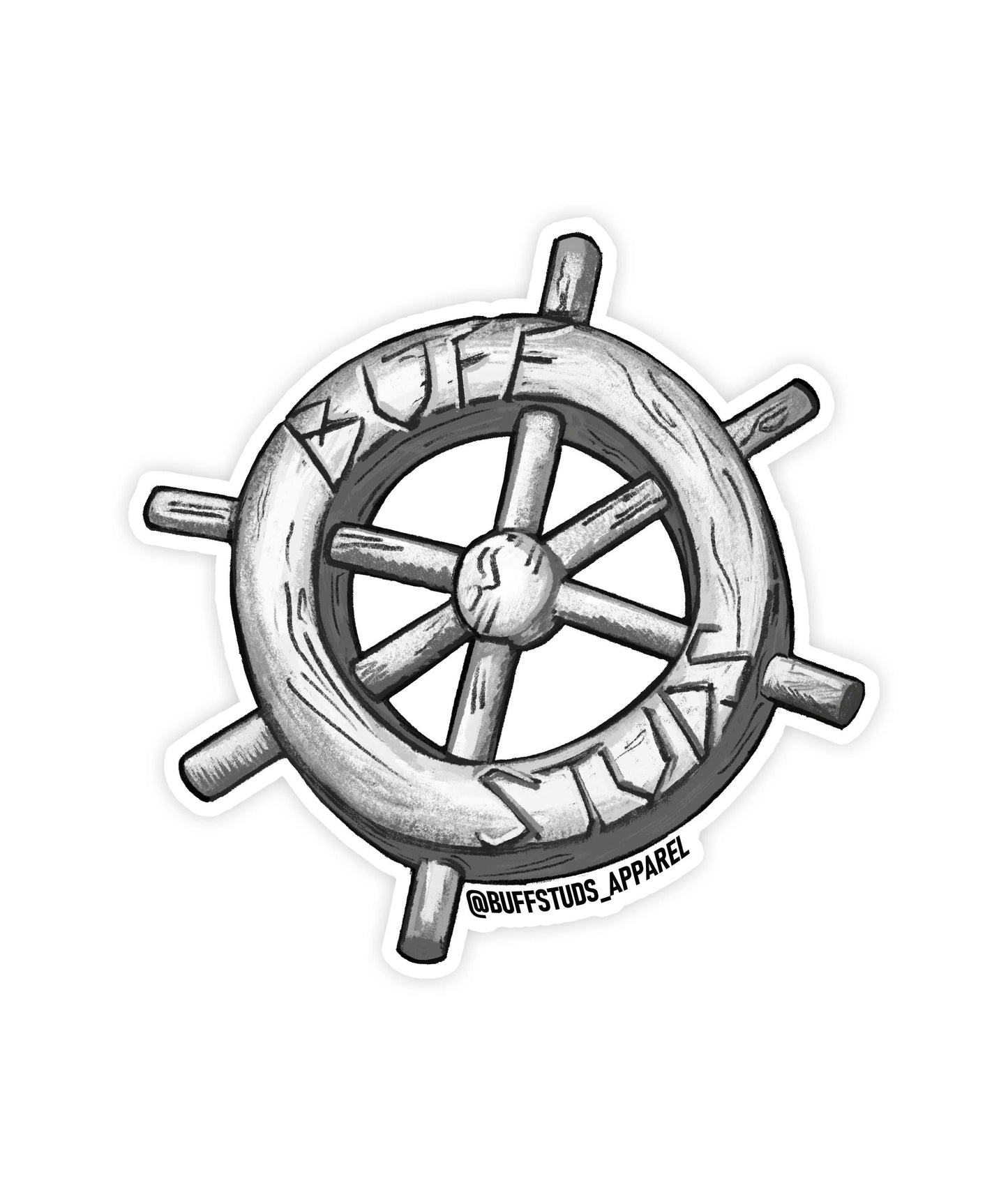 Steamy-Bod Willie Logo Sticker Buff Studs