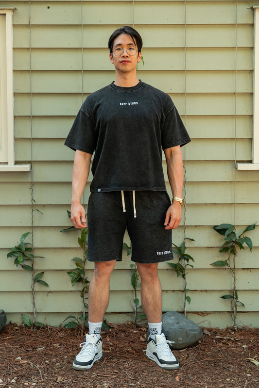 ESSENTIALS HEAVYWEIGHT BOX TEE Buff Studs