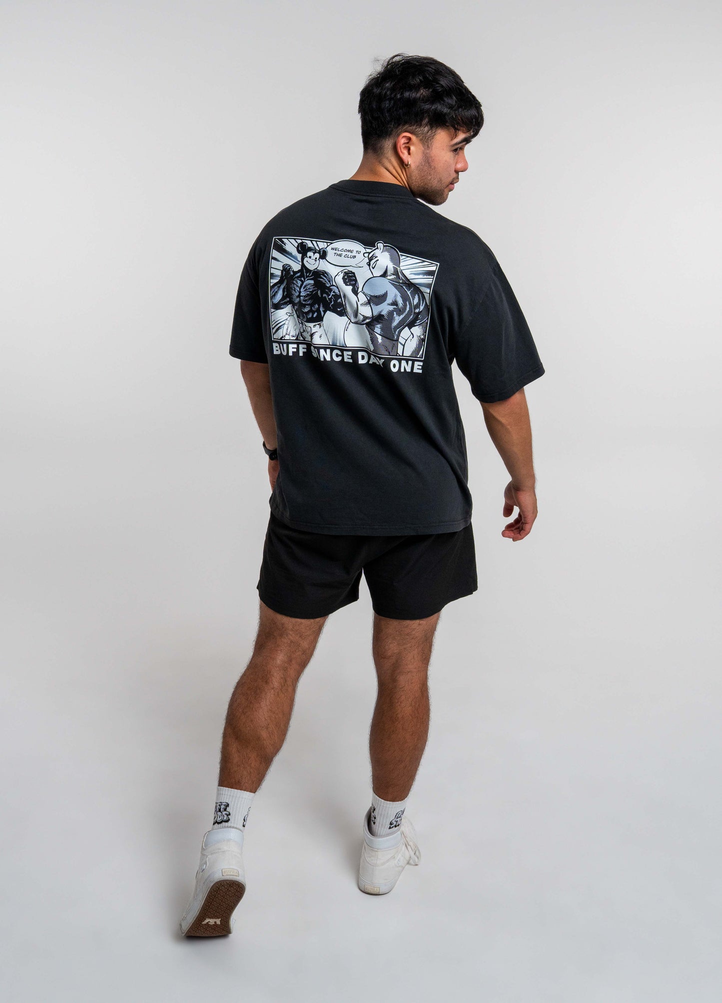 BUFF SINCE DAY ONE PREMIUM OVERSIZED ANNIVERSARY TEE Buff Studs