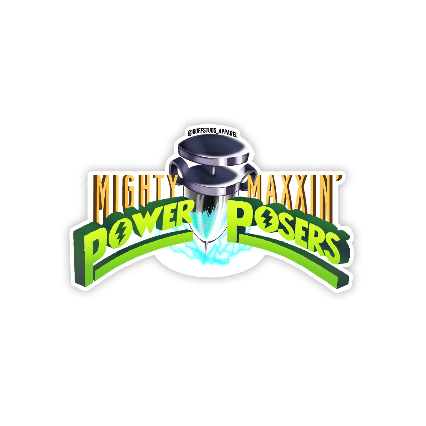 POWER POSERS STICKER PACK - 7 PIECE SET Buff Studs