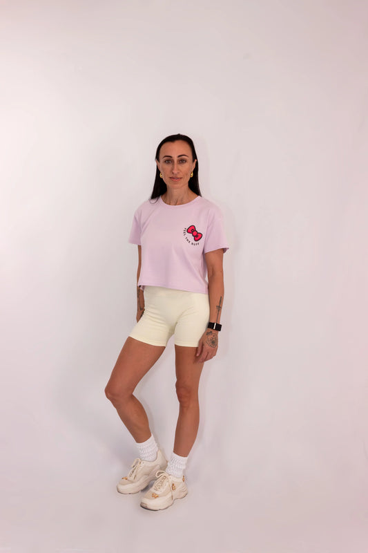 HELLO FITTY BUFF CROP TOP Buff Studs