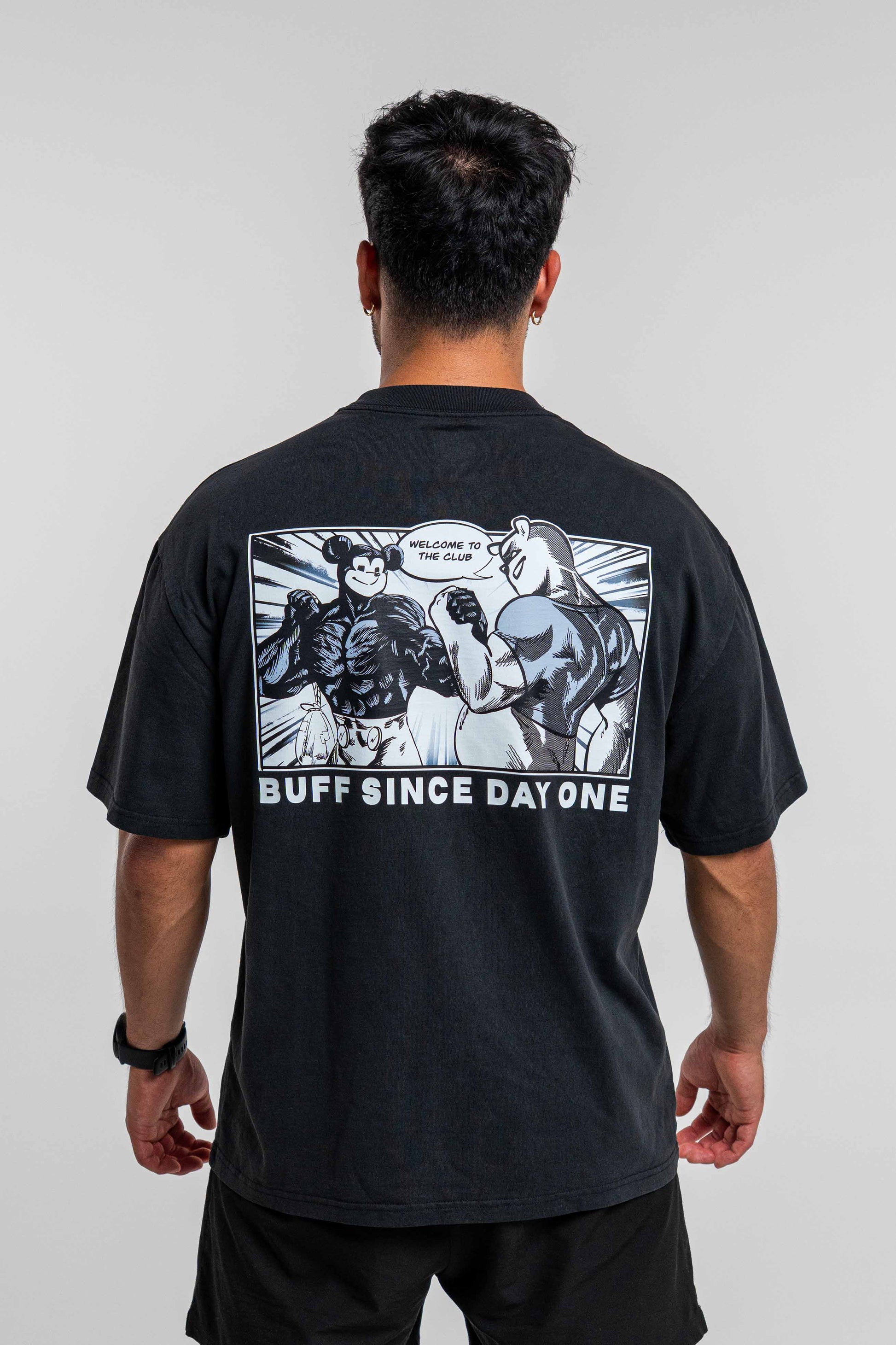 BUFF SINCE DAY ONE PREMIUM OVERSIZED ANNIVERSARY TEE Buff Studs