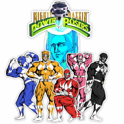 POWER POSERS STICKER PACK - 7 PIECE SET Buff Studs