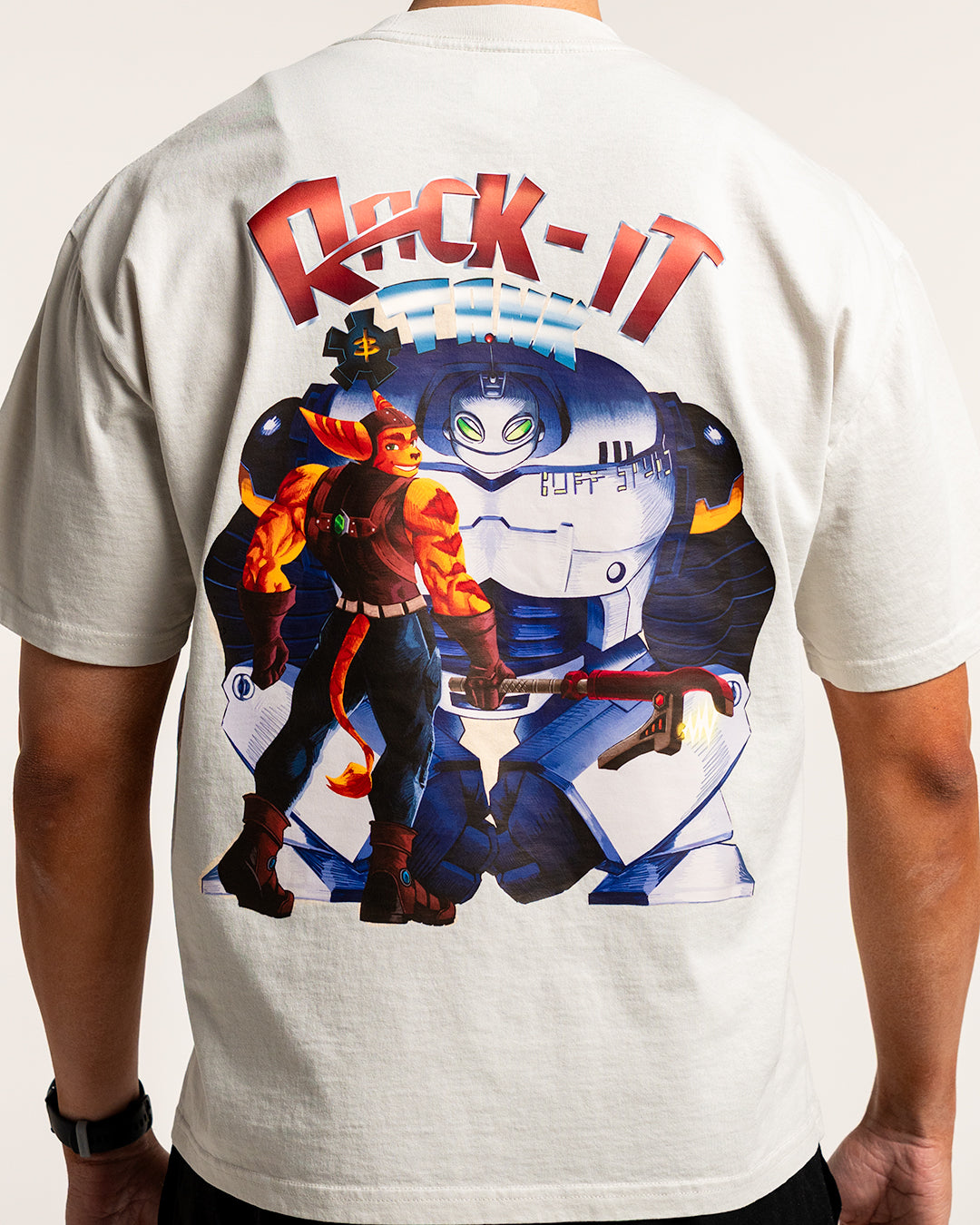 RACK-IT & TANK PREMIUM OVERSIZED TEE Buff Studs