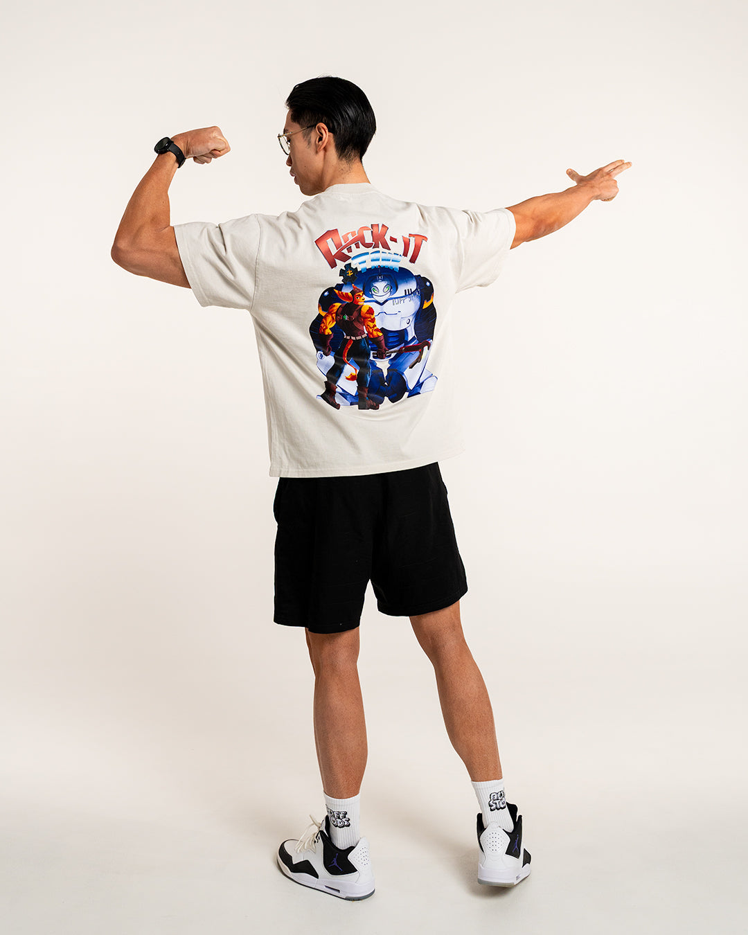 RACK-IT & TANK PREMIUM OVERSIZED TEE Buff Studs