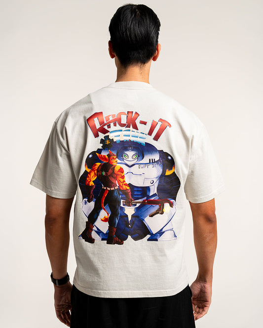 RACK-IT & TANK PREMIUM OVERSIZED TEE Buff Studs