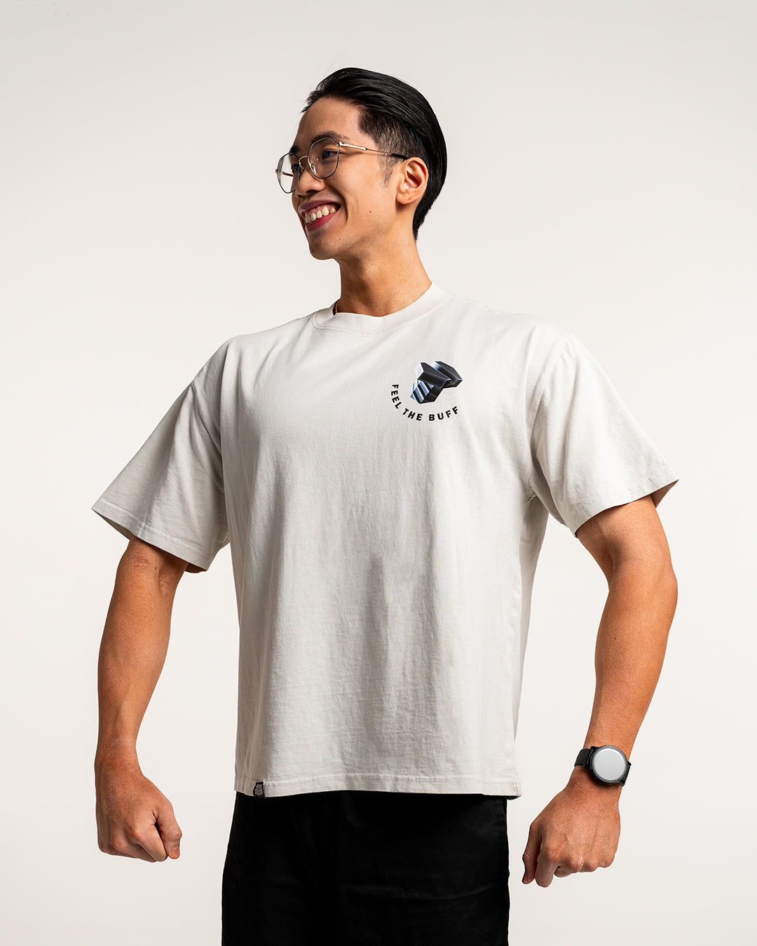 RACK-IT & TANK PREMIUM OVERSIZED TEE Buff Studs