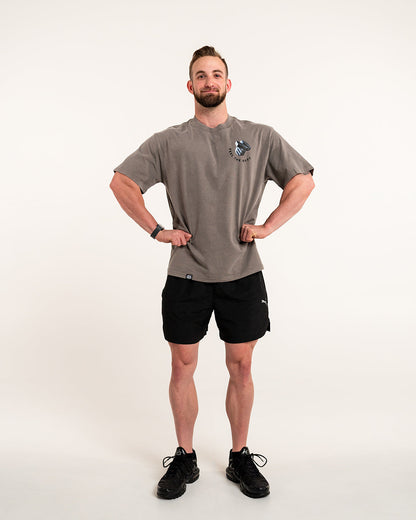 RACK-IT & TANK PREMIUM OVERSIZED TEE Buff Studs