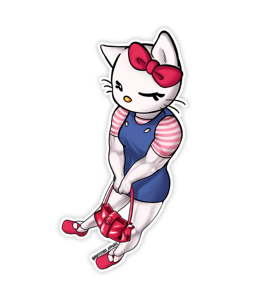 Hello Fitty Character Sticker Buff Studs