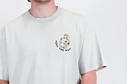 Close-up of the pot of Hunny graphic on the front of the Premium Buff Cover, part of the unique design inspired by Winnie the Stud.