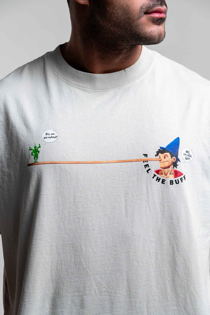 PINYOKIO PREMIUM OVERSIZED TEE Buff Studs