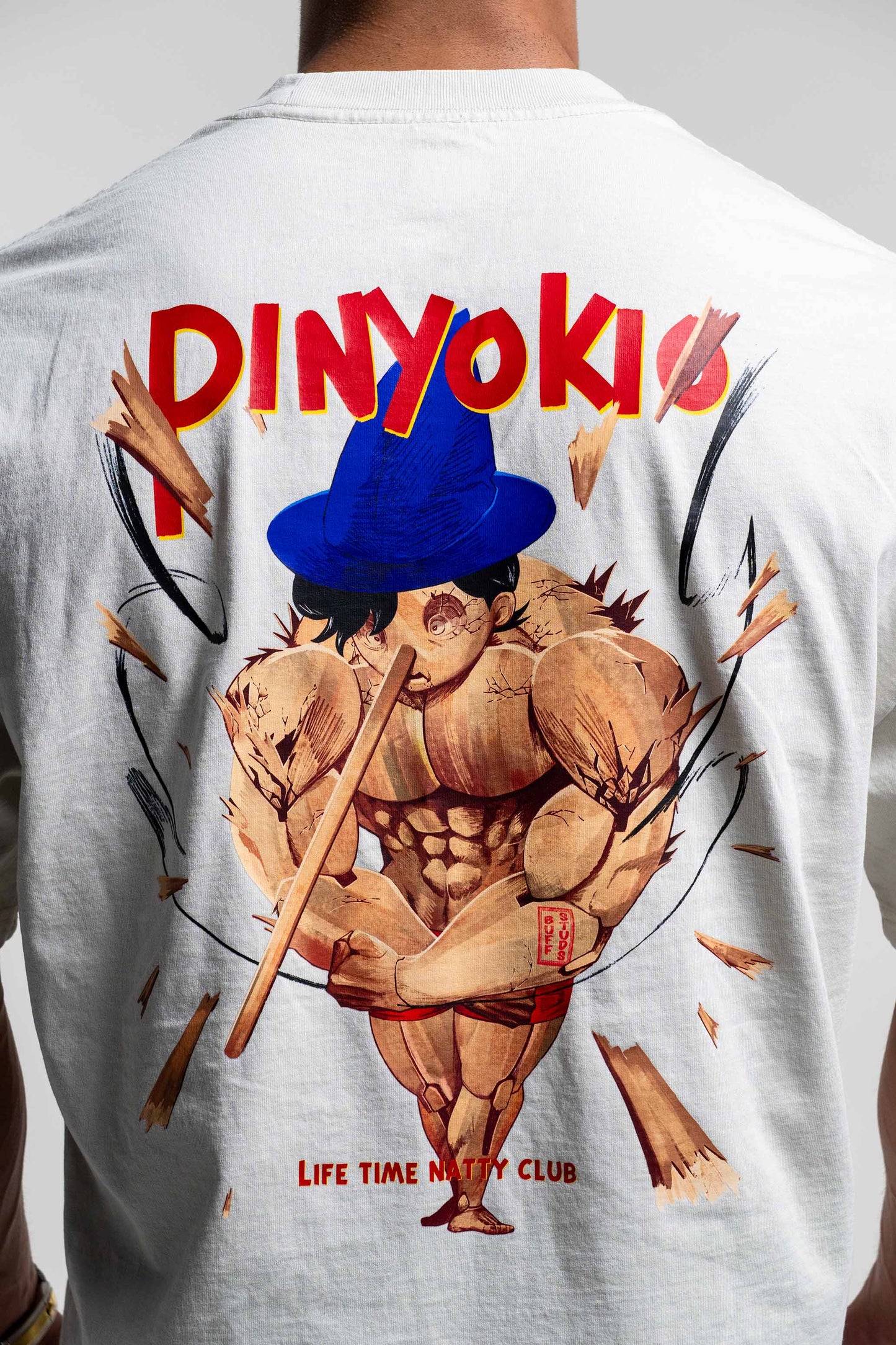 PINYOKIO PREMIUM OVERSIZED TEE Buff Studs