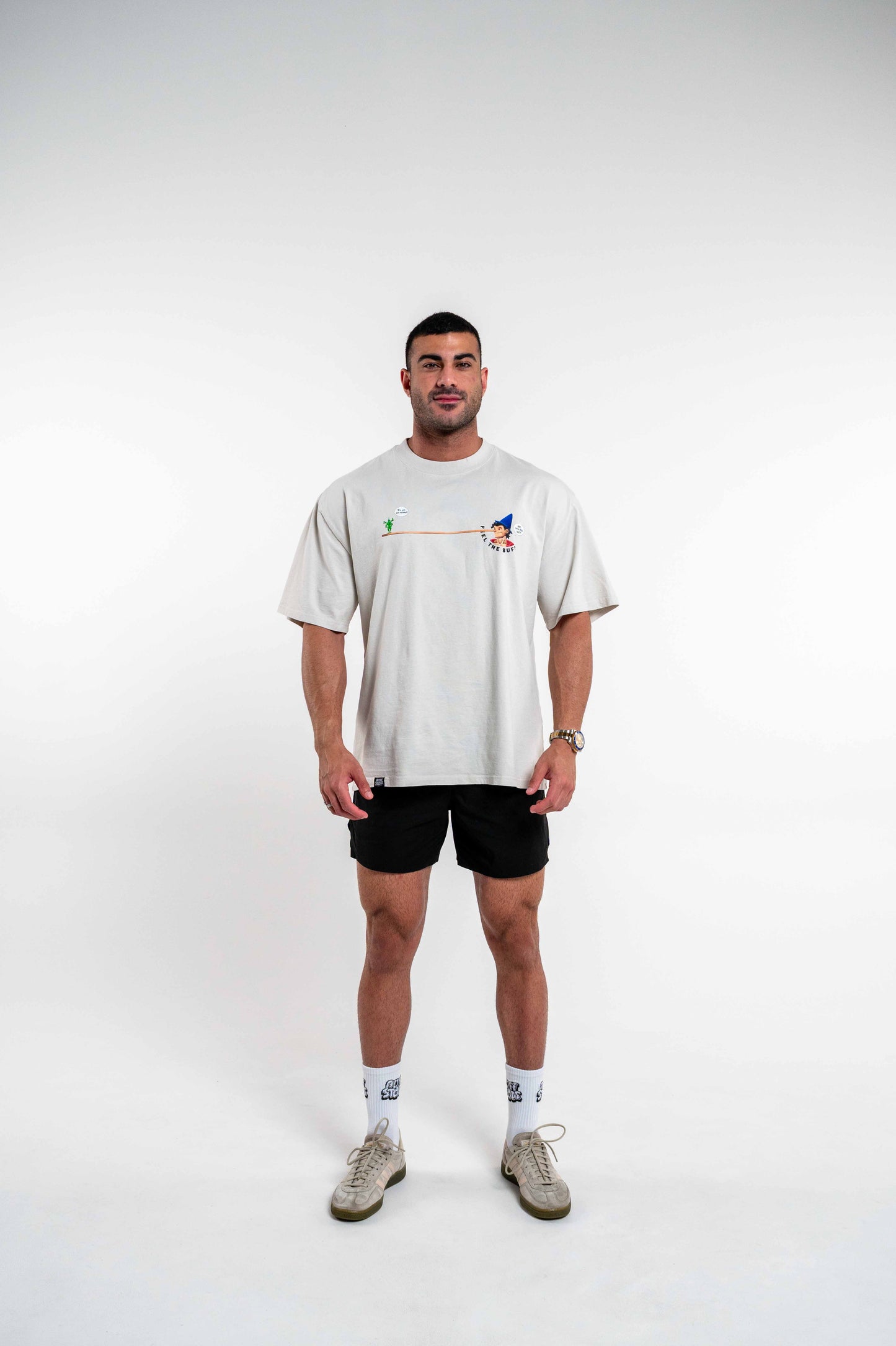 PINYOKIO PREMIUM OVERSIZED TEE Buff Studs