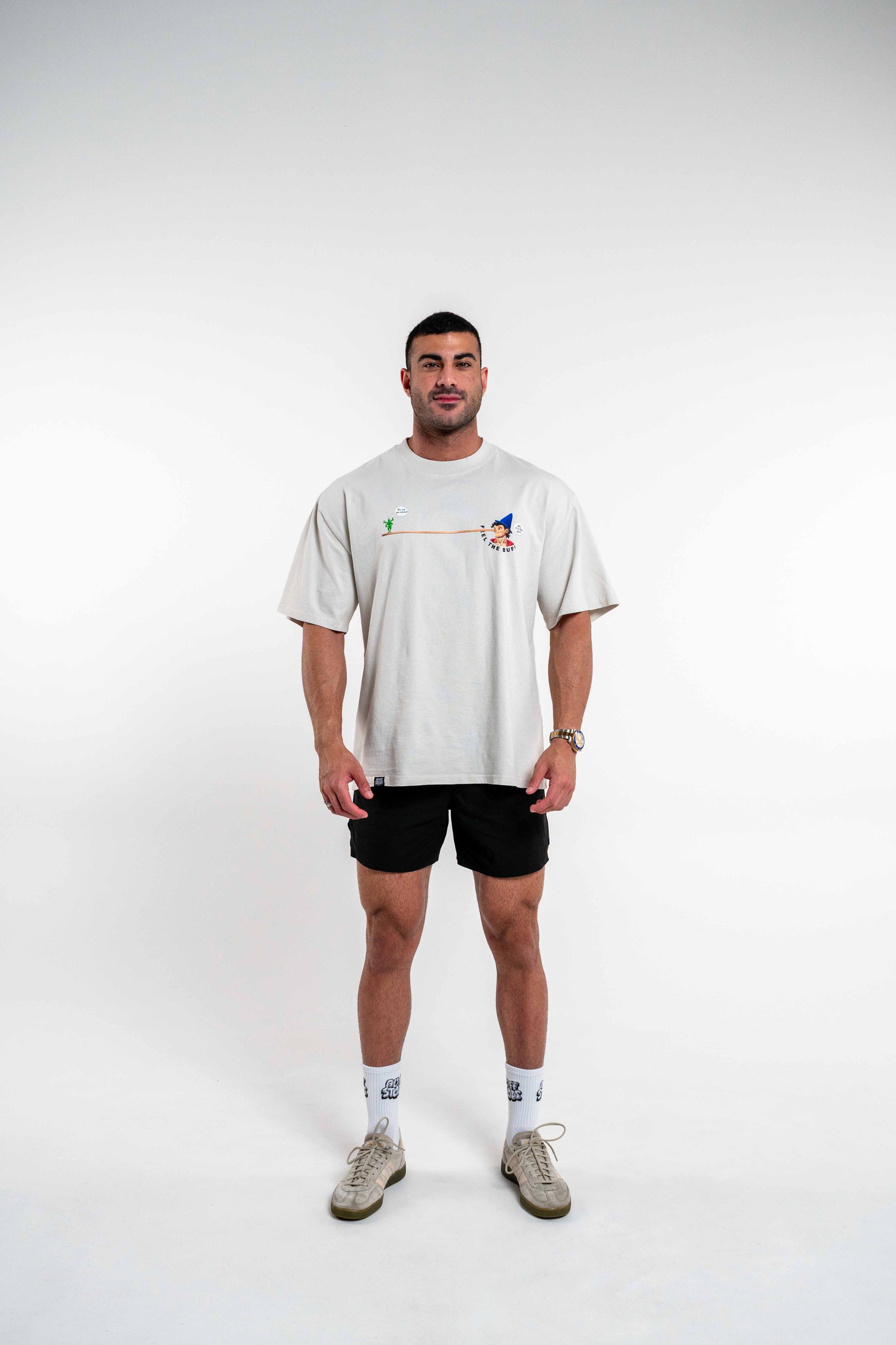 PINYOKIO PREMIUM OVERSIZED TEE Buff Studs